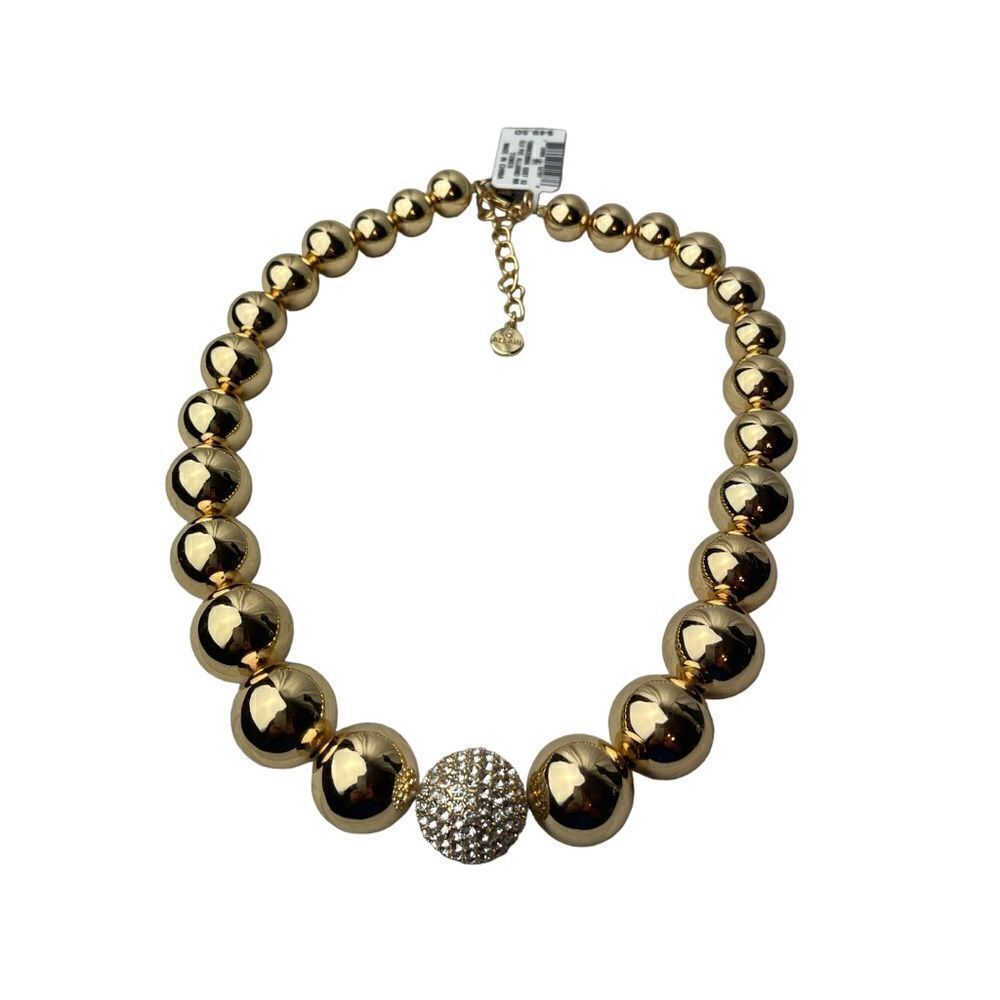 NWT ALFANI Silver-Tone Crystal Accent Bubble Statement Necklace, 17" + 2"